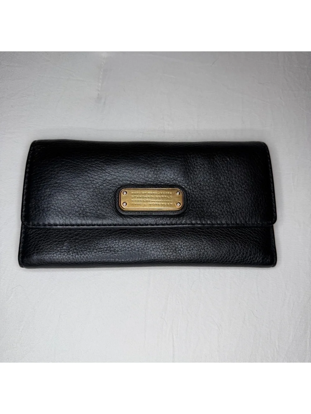 Marc by Marc Jacob’s Standard Supply Tri Fold Black Pebbled Leather Wallet